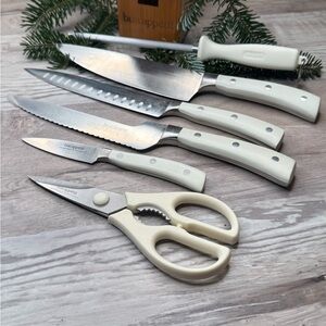 Bon Appetit Knife Set with White Handles